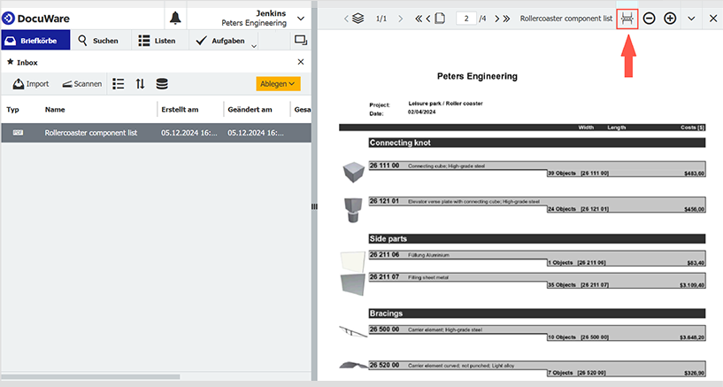 Ein PDF im Viewer in mehrere Dokumente splitten